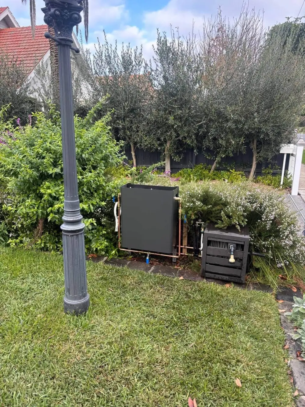 Whole House Filtration unit in Monument, Melbourne garden install